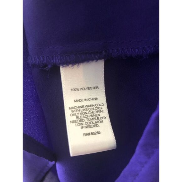 Express Women’s Blouse Sheer Small Long Sleeve Roll Up V Neck Buttons Office - Picture 9 of 9